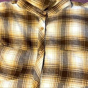 Brown & white flannel